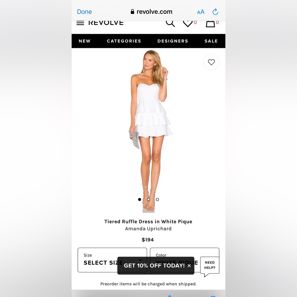 Amanda Uprichard Tiered Ruffle Dress